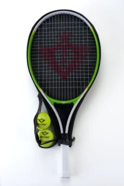 ALUMINIUM TENNISRACKET 25/" WITH TWO TENNISBALLS - GREEN -Merkloos Verkoop 799x1200 13