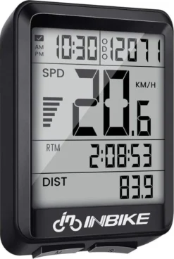 Amenzo© Fietscomputer Draadloos - Kilometerteller - NL Handleiding - Draadloze En Waterdichte Snelheidsmeter - Makkelijke Bevestiging - Fiets GPS - Zwart - Racefiets