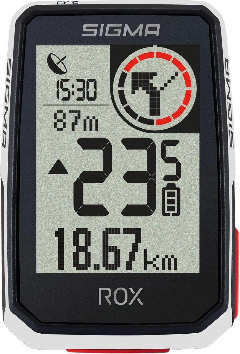 SIGMA SPORT GPS Fietscomputer Sigma ROX 2.0 GPS Met Standaard Stuurhouder - Wit 5 SIGMA SPORT GPS Fietscomputer Sigma ROX 2.0 GPS Met Standaard Stuurhouder - Wit - Afbeelding 5