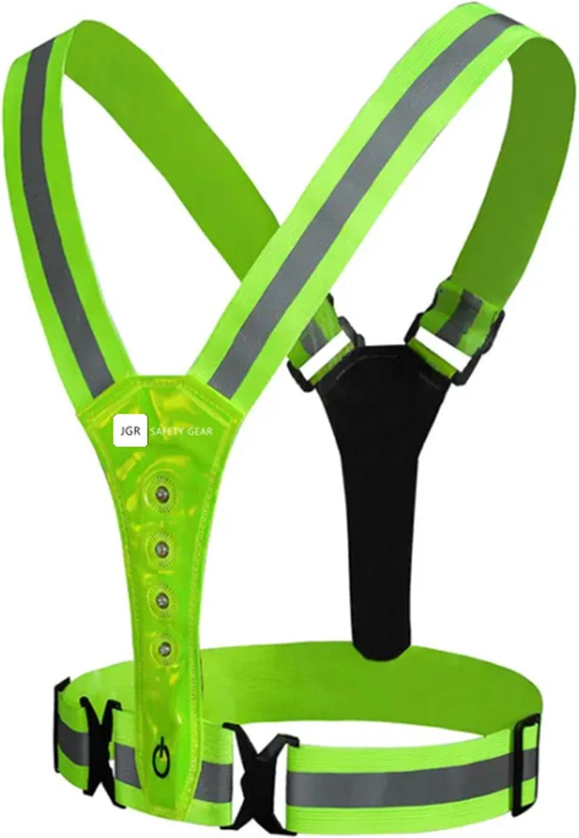 JGR Safety Gear - Veiligheidsvest USB Oplaadbaar Met Verlichting (Neon Groen) - Reflecterend Hardloopvest Met LED Lampjes - Verstelbaar Hardloophesje Geschikt Voor Wandelen / Joggen / Hardlopen / Fietsen / Schaatsen - One Size Fits All 1 JGR Safety Gear - Veiligheidsvest USB Oplaadbaar Met Verlichting (Neon Groen) - Reflecterend Hardloopvest Met LED Lampjes - Verstelbaar Hardloophesje Geschikt Voor Wandelen / Joggen / Hardlopen / Fietsen / Schaatsen - One Size Fits All