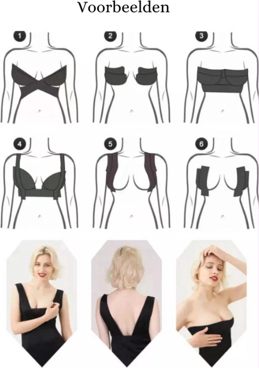 Merkloos Boobtape - Boob Tape - Fashion Tape - BH Tape - 5 Meter – Incl. Herbruikbare Nipple Covers - Tepelcovers - Plak BH 5 Merkloos Boobtape - Boob Tape - Fashion Tape - BH Tape - 5 Meter – Incl. Herbruikbare Nipple Covers - Tepelcovers - Plak BH - Afbeelding 5