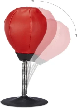 Relaxdays Boksbal Tafelmodel - Mini Bokszak - Punching Ball - Tafelboksbal Bureau - Rood -Merkloos Verkoop 854x1200