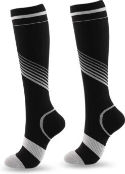 Roegaarden Compressie Sokken - Compressiekousen - Steunkousen - Zwart - Maat 35-39