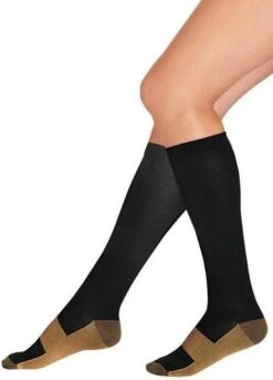 MYVCARE+ Compressiesokken - Maat 36/40 - Koper Geweven - Pij Verlichtend - Zwart - S/M - 2 Paar - Tegen Zwelling 11 MYVCARE+ Compressiesokken - Maat 36/40 - Koper Geweven - Pij Verlichtend - Zwart - S/M - 2 Paar - Tegen Zwelling -Merkloos Verkoop 863x1200