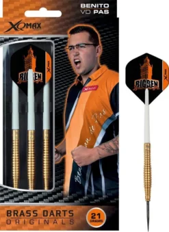 XQ Max XQ-Max Darts - Dartpijlen - Benito Van De Pas Brass 21 GR - Cadeau