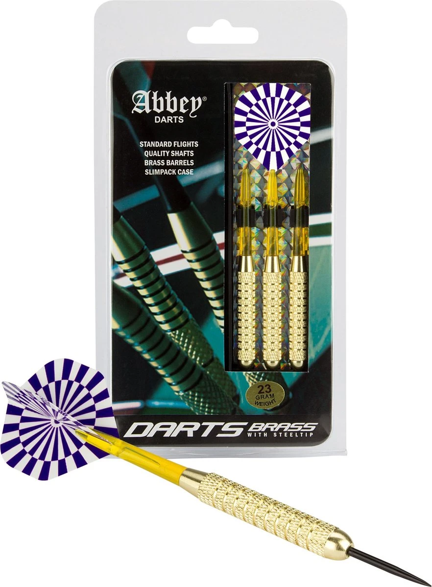 Abbey Darts Darts - Brass - Blauw/Wit - 23 1 Abbey Darts Darts - Brass - Blauw/Wit - 23