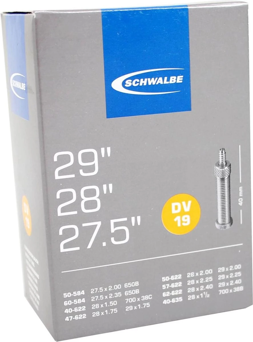 Schwalbe Binnenband 27.5/29 X 1.50/2.40 (40/62-584/635) Dv 40 Mm 6 Schwalbe Binnenband 27.5/29 X 1.50/2.40 (40/62-584/635) Dv 40 Mm - Afbeelding 6