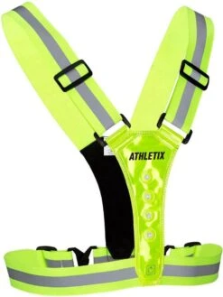 Athletix® - Hardloopvest Met Verlichting - LED - One-Size - Verstelbaar - Unisex - Sportvest - Met Batterijen