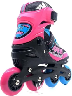 Move Fast Verstelbare Inlineskates - Maat 34-37 - Unisex - Roze/zwart/blauw -Merkloos Verkoop 908x1200