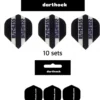 Darthoek| Flights | Ruthless | Zwart | 10 Sets | (30 Stuks) | 1 Set Darthoek Flights