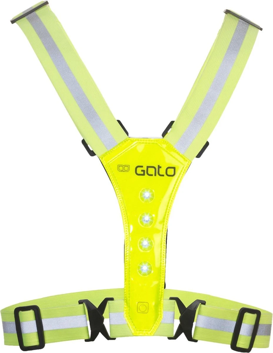 Gato Sports Led Safer Sport Vest - Hardloop Verlichting - Neon Yellow 6 Gato Sports Led Safer Sport Vest - Hardloop Verlichting - Neon Yellow - Afbeelding 6