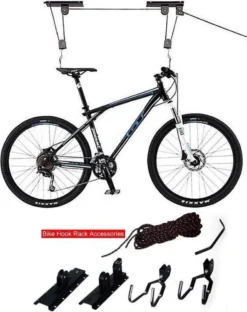 Merkloos Decopatent® Fietslift Ophangsysteem - Ophangen Fiets Aan Plafond - Fietstakel - Fietshaak - Dubbele Fietsophangsysteem Met Katrol -Merkloos Verkoop 951x1200 2