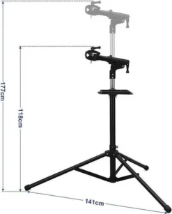 Merkloos Decopatent® PRO Montagestandaard Fiets - 360° Draaibaar - Verstelbaar + Gereedschapsbakje - Fiets Montage Reparatie Standaard -Merkloos Verkoop 967x1200 5