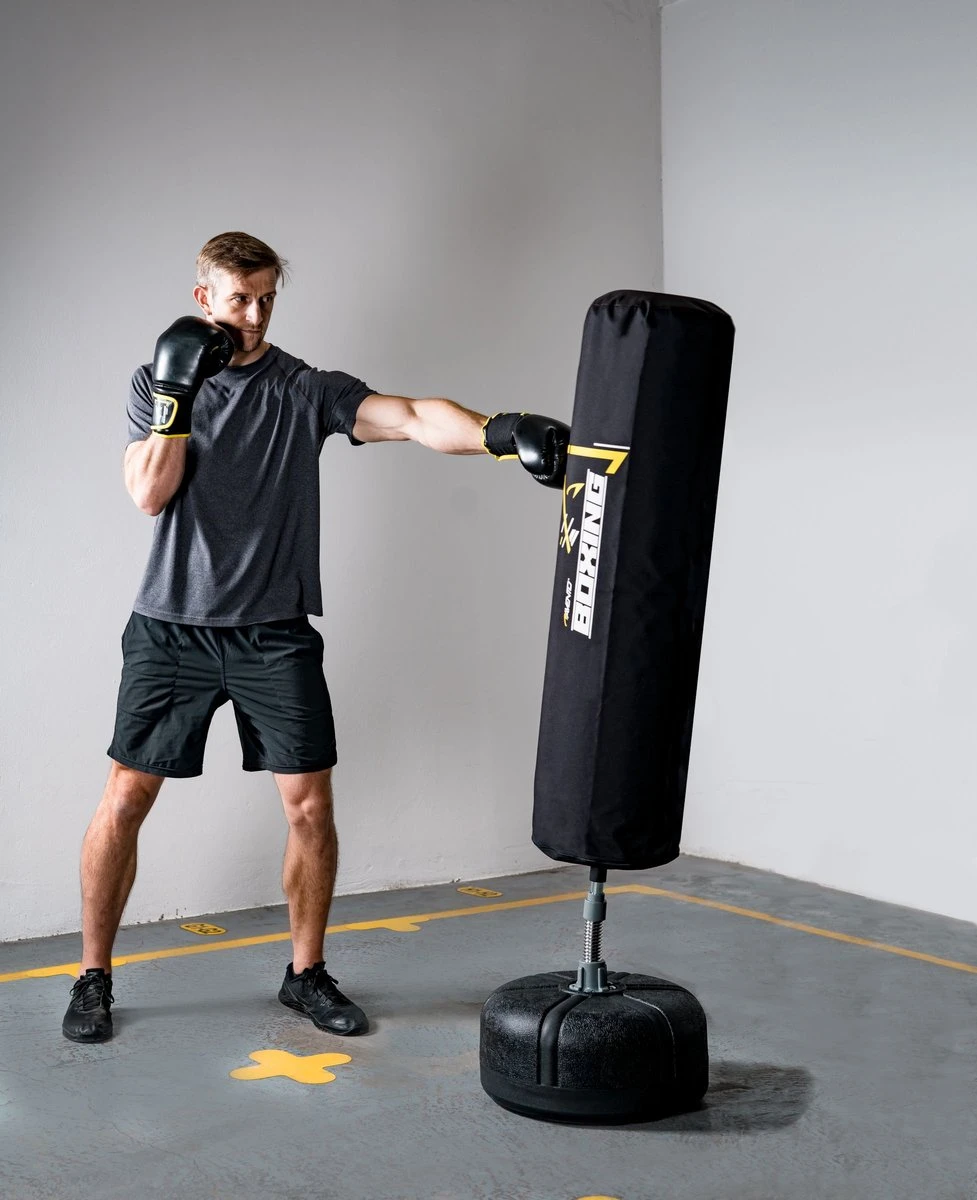 Avento Bokszak Opblaasbaar Standaard - Reflex - Zwart/Geel 6 Avento Bokszak Opblaasbaar Standaard - Reflex - Zwart/Geel - Afbeelding 6