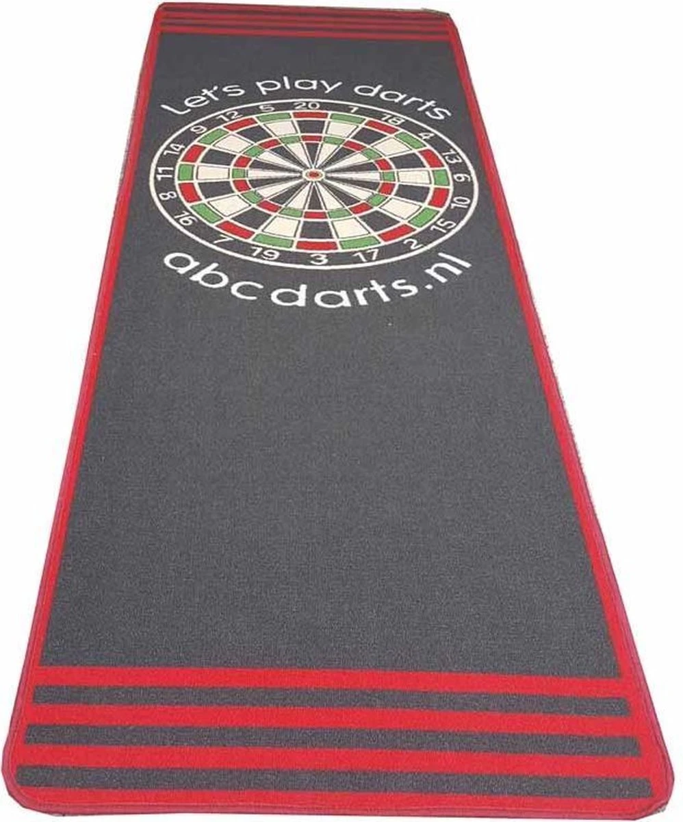 ABC Darts - Dartmat - Antracite Rood - 241 X 80 Cm 1 ABC Darts - Dartmat - Antracite Rood - 241 X 80 Cm